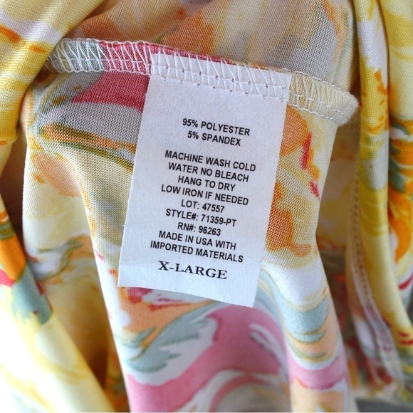 NWT Tiffany & Grey Sleeveless Floral Top, Size XL Petite Dopamine‎ Feminine - Picture 5 of 7